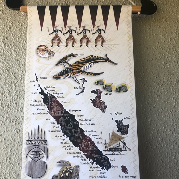 Polynesian Wall Hanging/Scroll French Polynesian - Picture 4 of 7